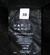 Balenciaga Paris Black Belted  Long Sleeve Shirt