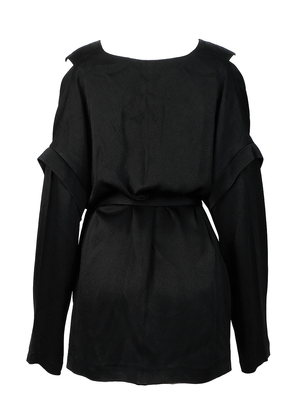 Balenciaga Paris Black Belted  Long Sleeve Shirt