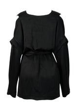 Balenciaga Paris Black Belted  Long Sleeve Shirt