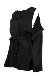 Balenciaga Paris Black Belted  Long Sleeve Shirt
