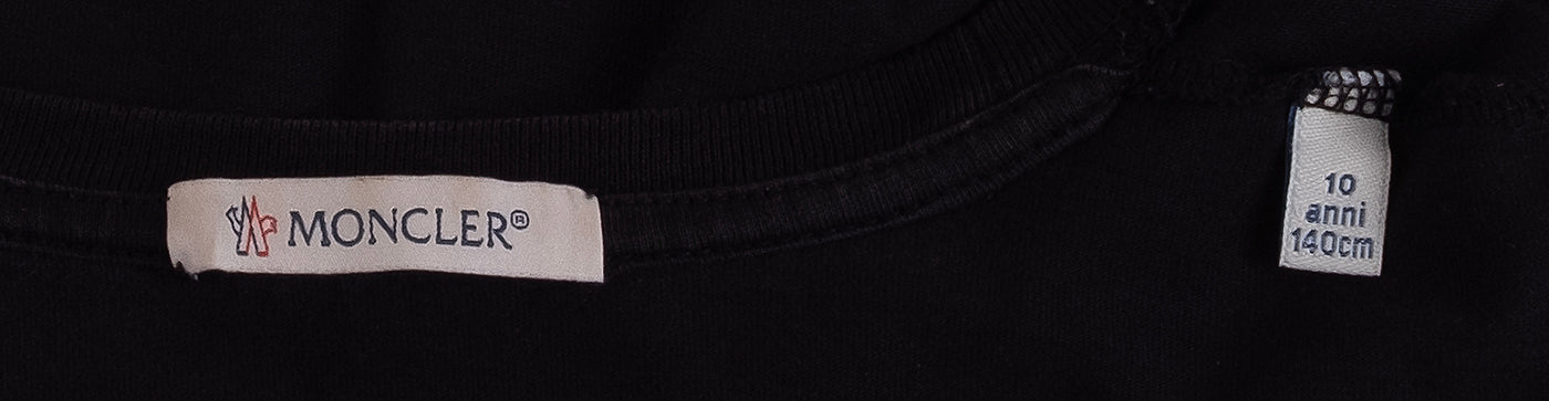 Moncler Black Logo Print T-Shirt