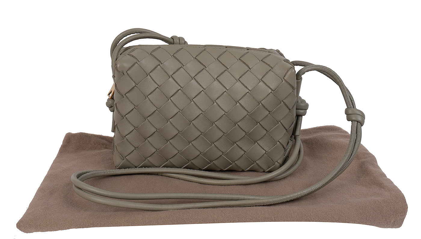 Bottega Veneta Travertine Mini Loop Camera Bag
