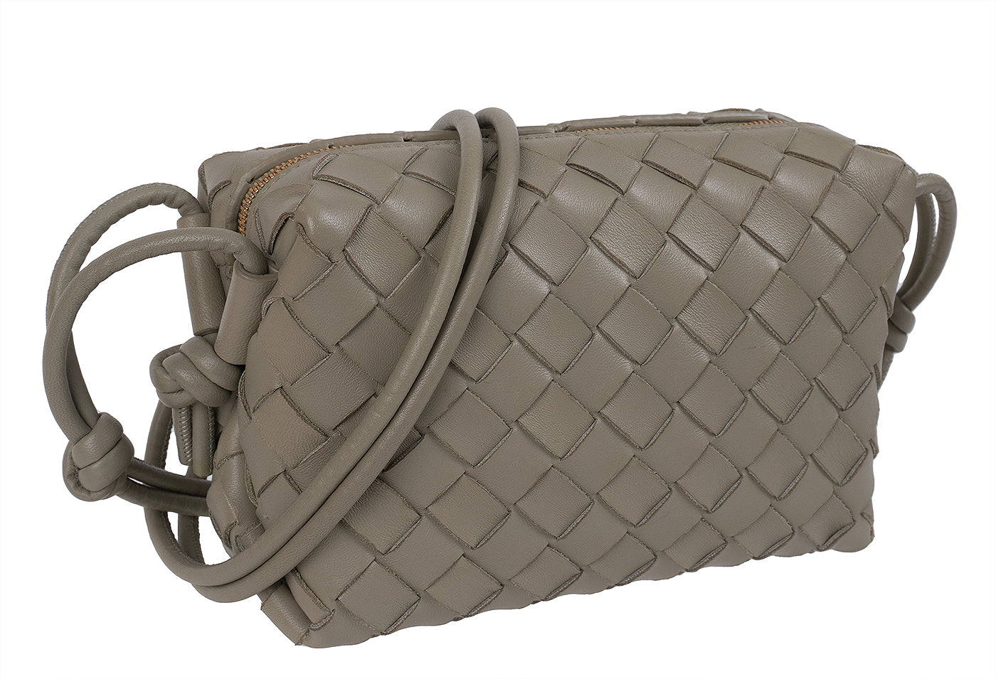 Bottega Veneta Travertine Mini Loop Camera Bag
