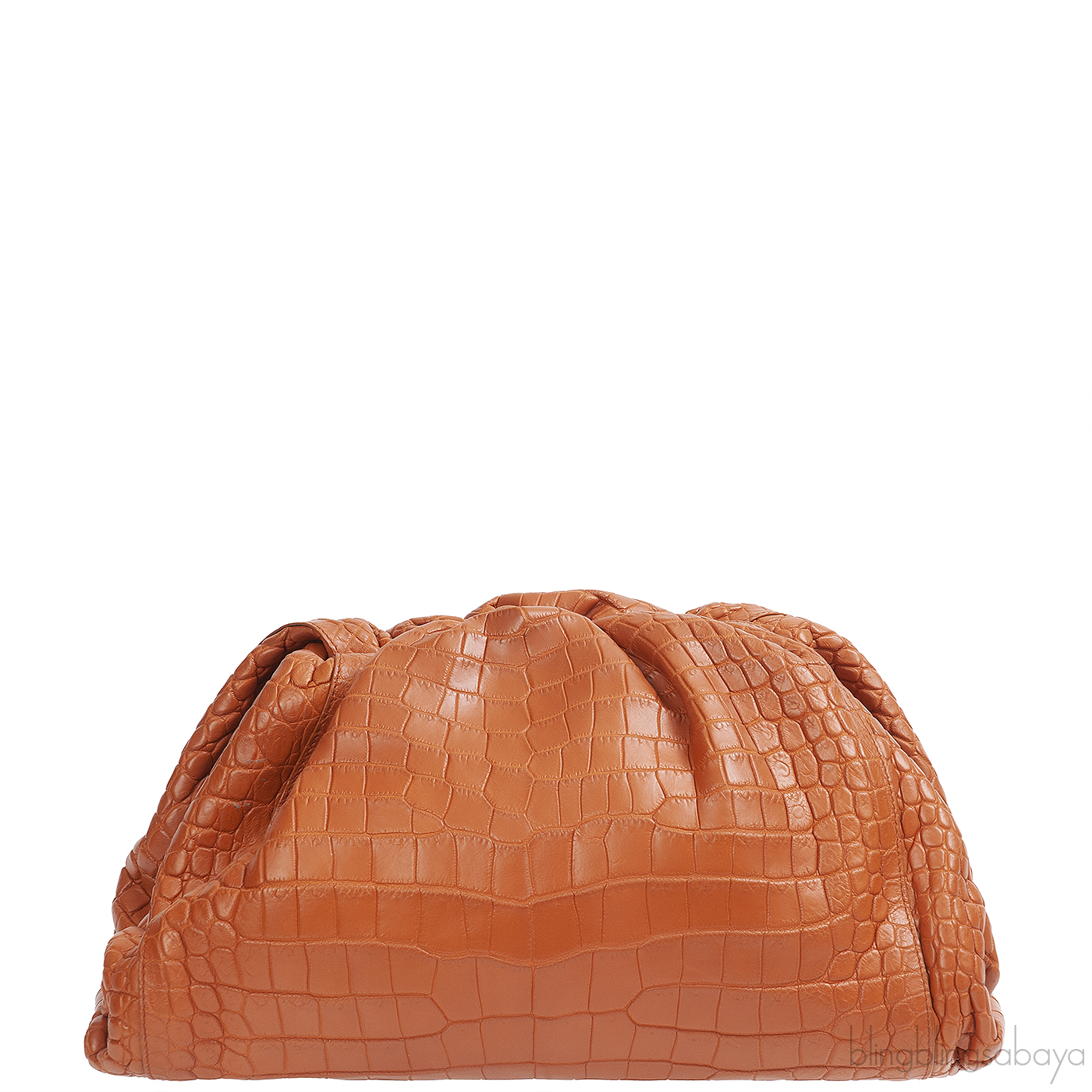 Bottega Veneta The Pouch Camel Croc Clutch