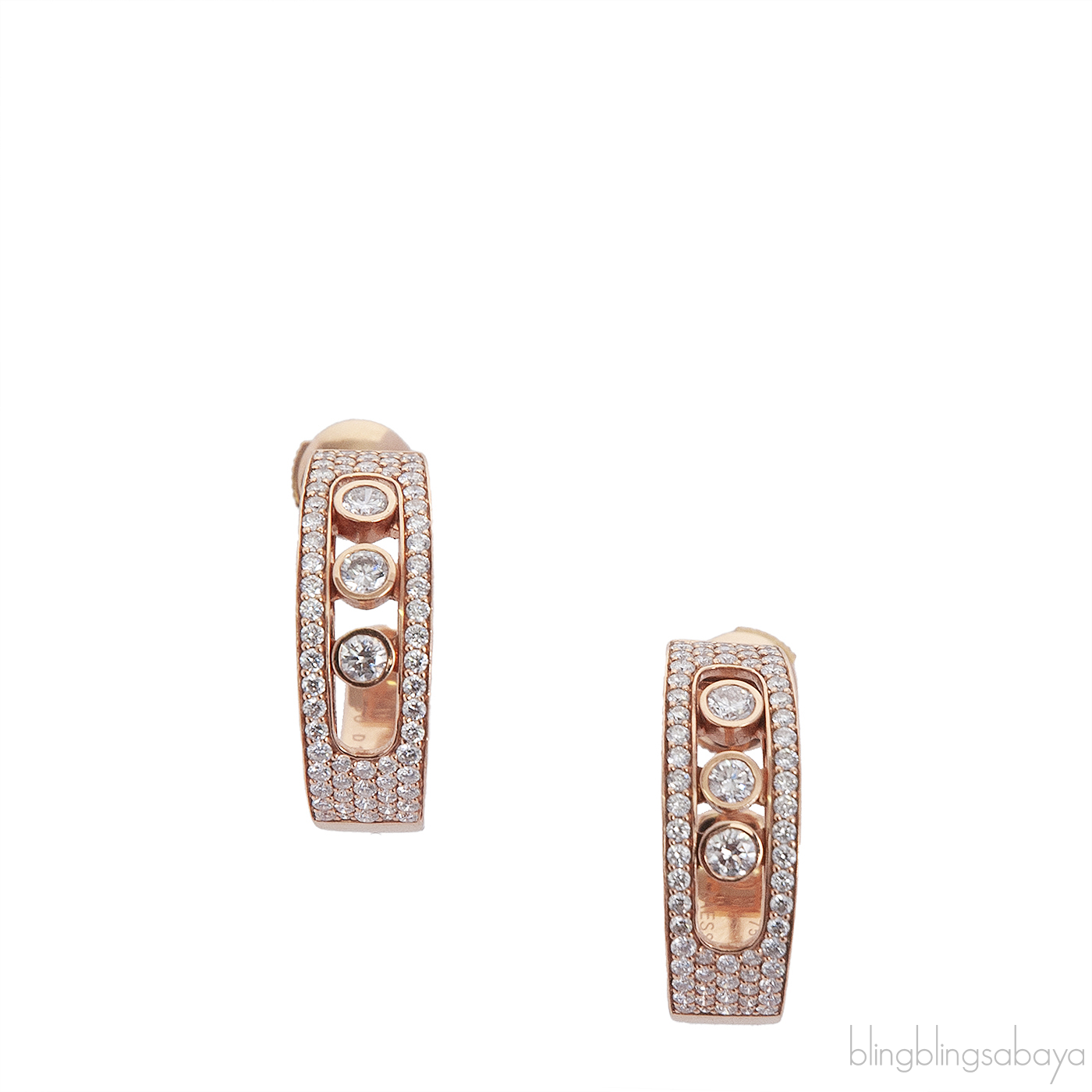 Messika joaillerie Rose Gold Move Joallerie Hoop Earrings