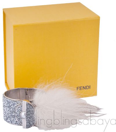 Fox Fur Crystal Cuff Bracelet