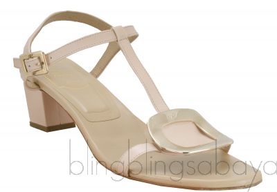 Boucle Nude Leather Sandals*