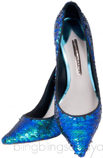 Blue Coco Sequined Pump