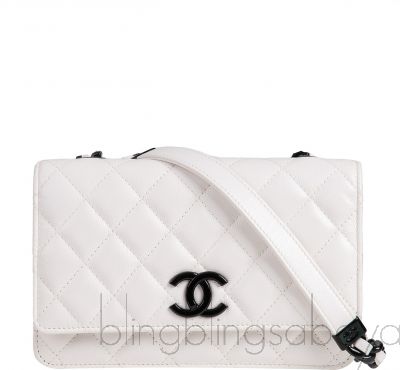 White Caviar Quilted My Everything WOC Bag