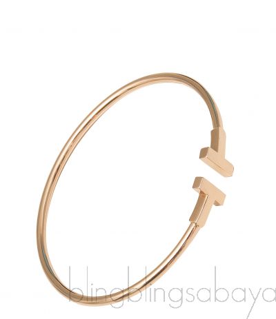 T Wire Rose Gold Bracelet