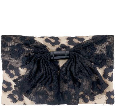 Leopard Print Bow Shoulder Bag*