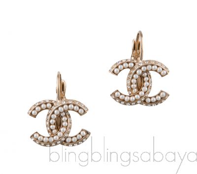 CC Pearl Crystal Earrings