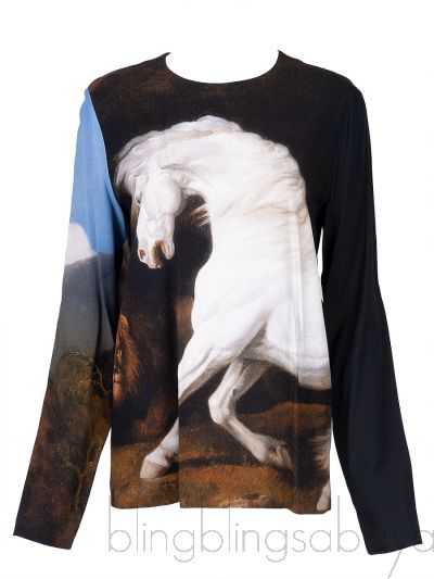 Horse & Lion Printed Top 