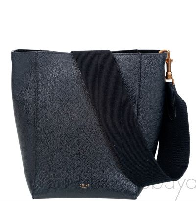 Black Sangle Bucket Shoulder Bag
