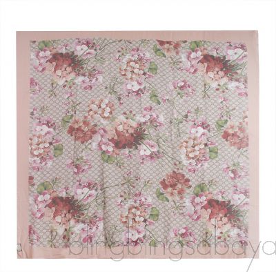 GG Floral Print Modal Silk Shawl