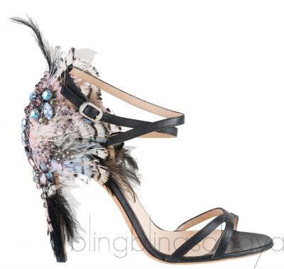 Feather Detail Sandals    