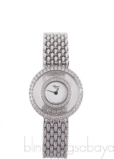 Vintage Happy Diamond 18k White Gold Watch