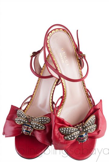 Red Queen Bow Bee Sandals  