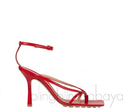 Red Stretch Leather Sandals