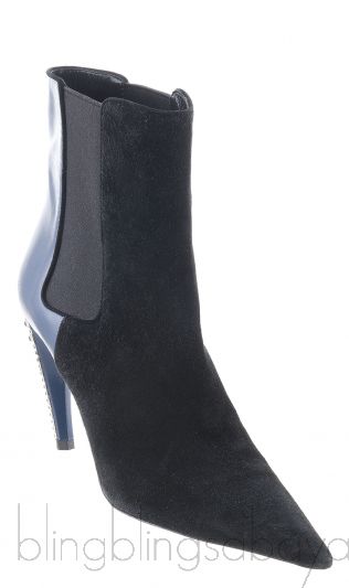 Pointed-toe Boots Crystal Heels