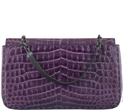 Purple Crocodile Handbag