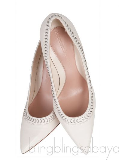 Matte  White Pointed Toe Heels