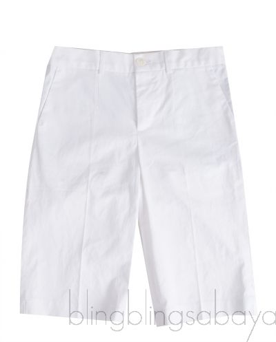 White Cotton Shorts