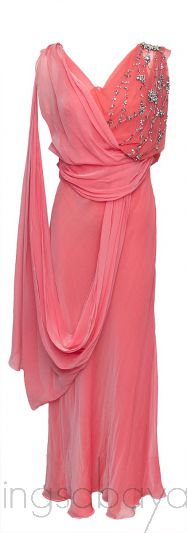 Crystal Embellished Coral Pink Gown