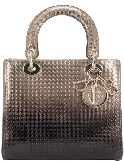Lady Dior Gold Ebony Graded Metallic Bag