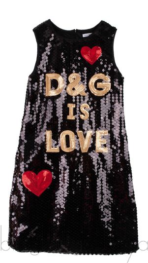 D&G Is Love Sequin Kids Dress  