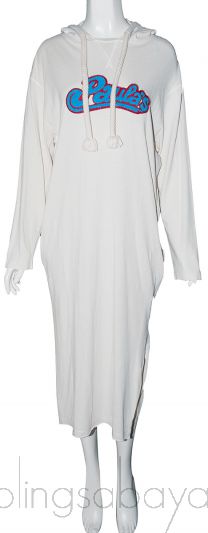 White Logo Hooded Dress 