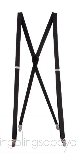 YSL Grossgrain Black Suspender