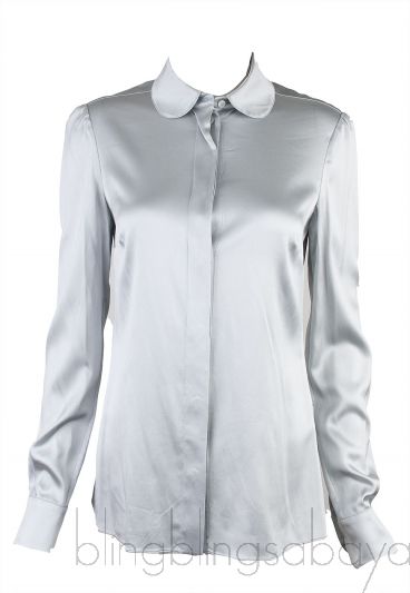Metallic Grey Long Sleeve Shirt 