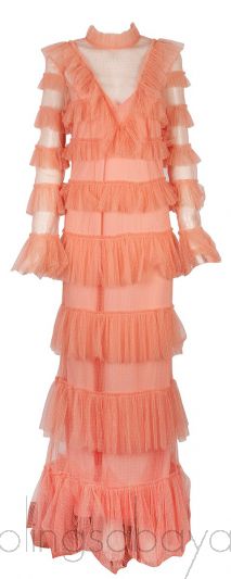 Dusty-Rose Say Yes Tiered Frill Dress