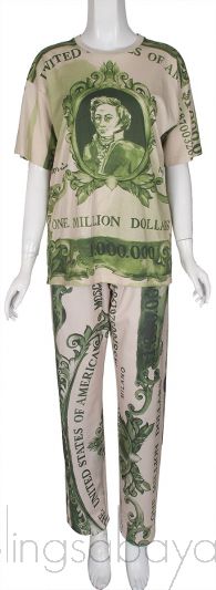 Dollar Print Top & Trouser 