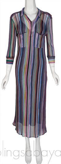 Multicolored Midi Dress