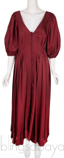 Casablanca Pleated Silk Midi Dress