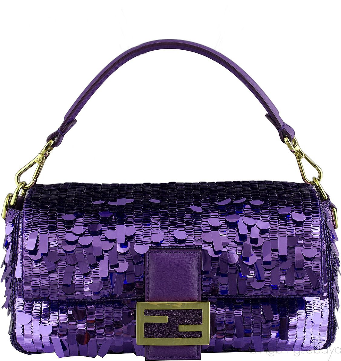 Fendi Purple Sequin Baguette — HollyClosetCase