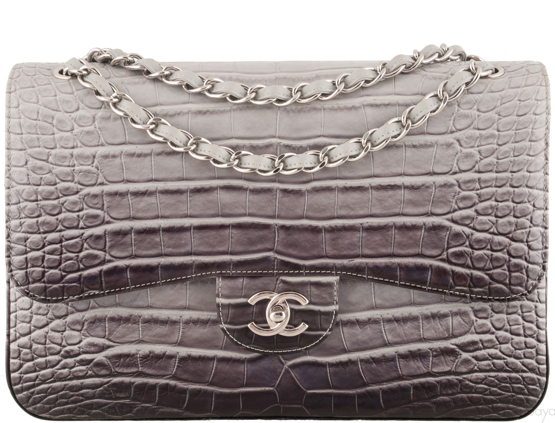 Chanel Timeless alligator bag Grey Exotic leather ref.142243 - Joli Closet
