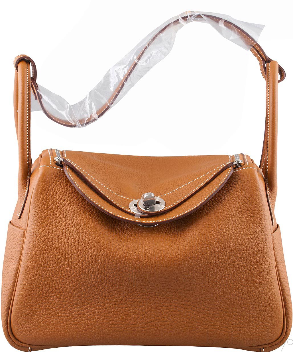 Hermès Lindy 26 In Gold Taurillon Clemence With Palladium Hardware in Brown
