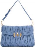 Periwinkle Matelasse Leather Clutch 