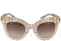 Cat Eye Filigree Gold Tone Sunglasses