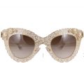 Cat Eye Filigree Gold Tone Sunglasses