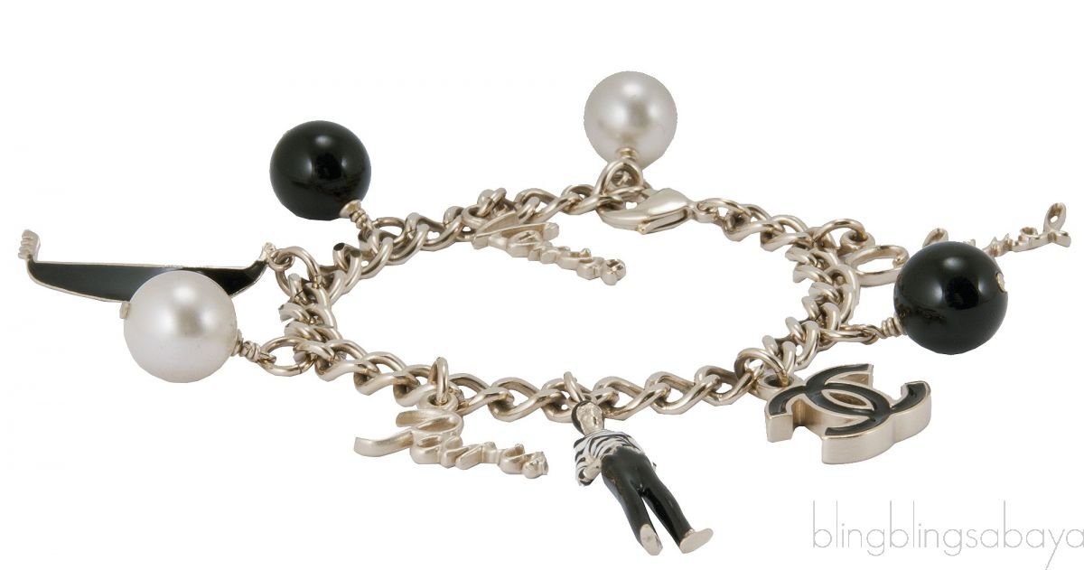 Sculpted Coco Chanel Charm Bracelet