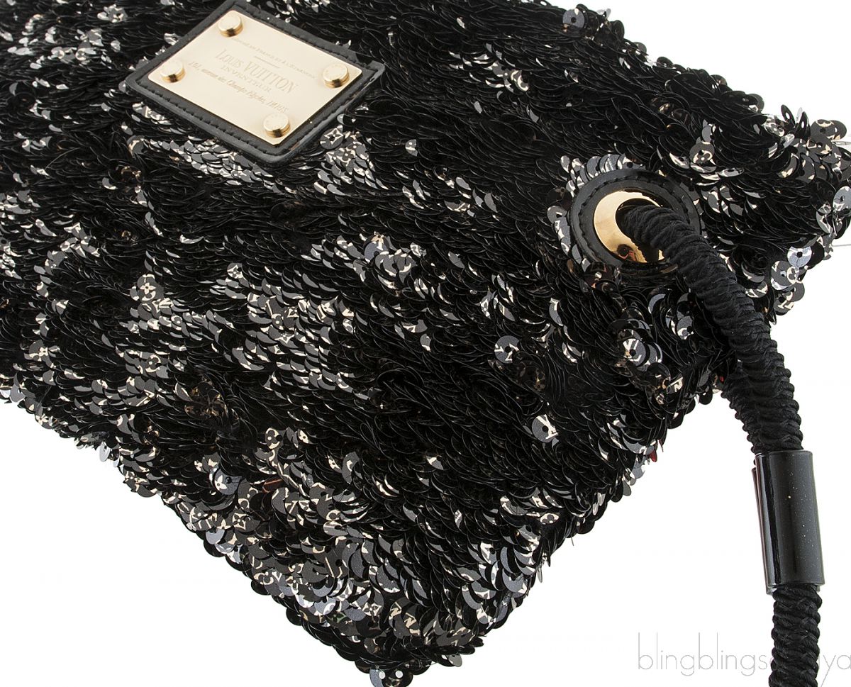 Sequin Black Pochette Rococo