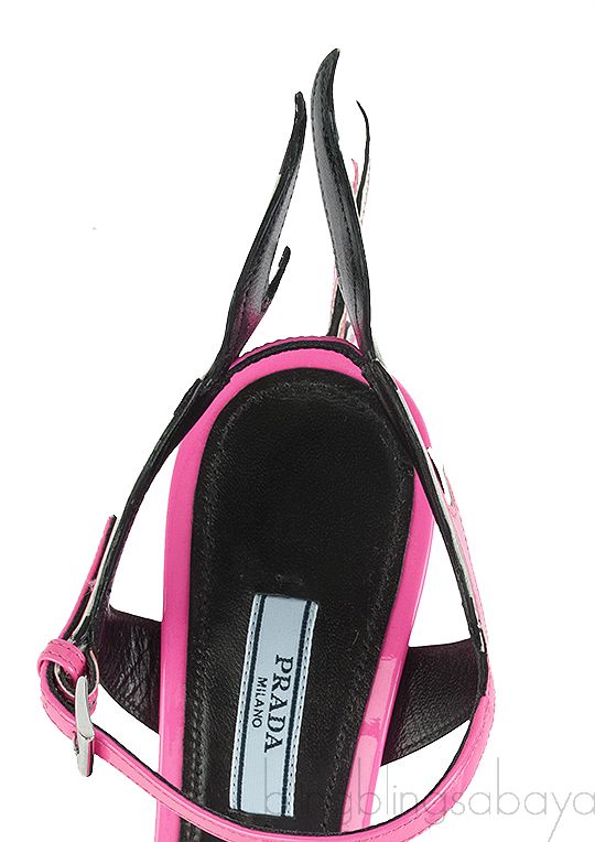 Flame Patent Neon Pink Sandals  
