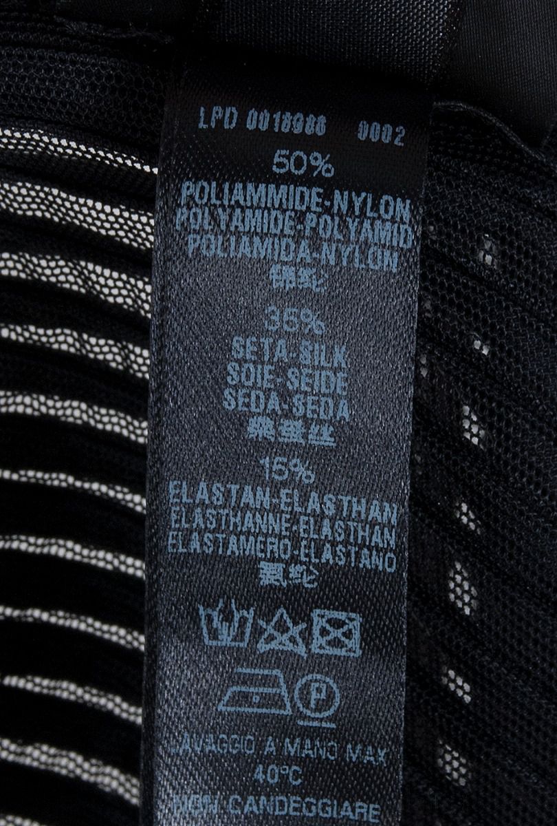 Black Pleated Sheer Camisole Set
